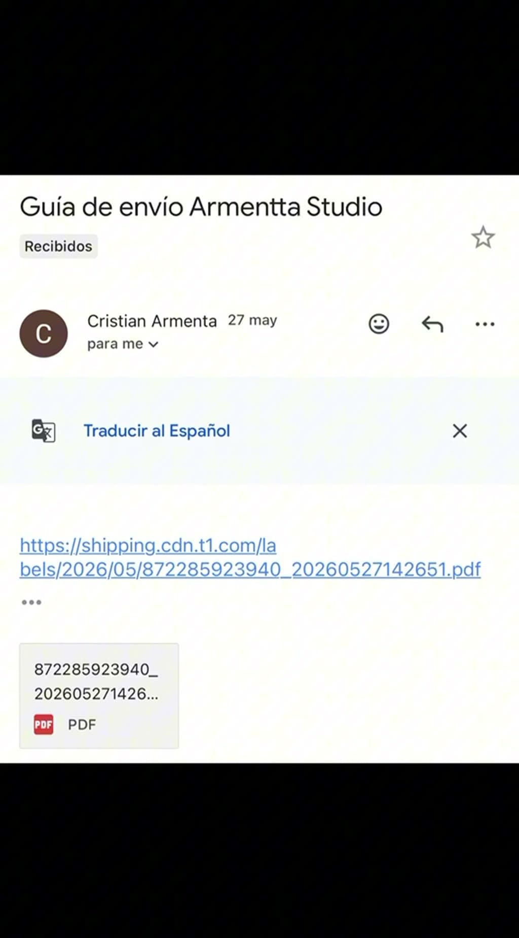 Evidencia: 5. La guía de envío