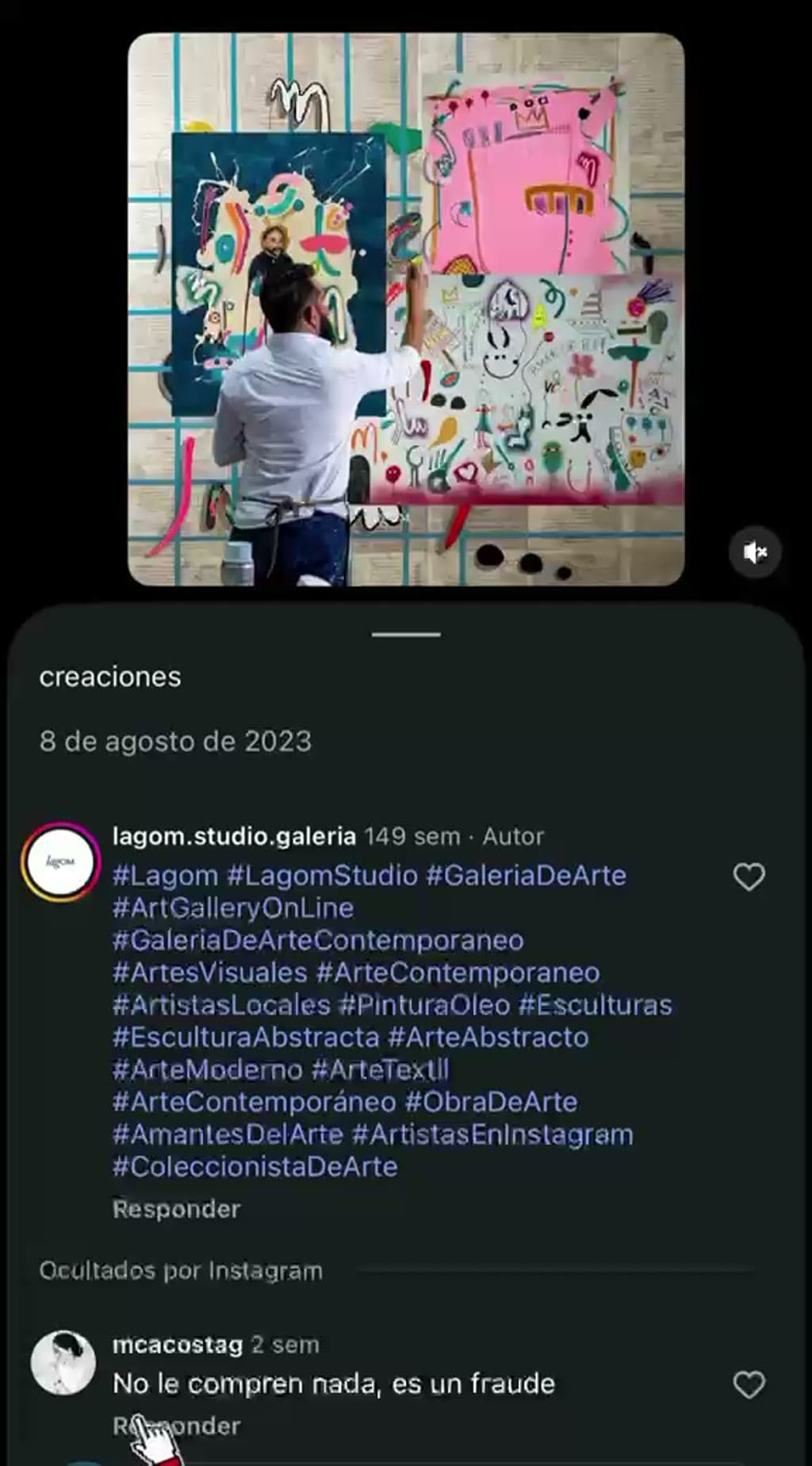 Captura del comentario de mcacostag